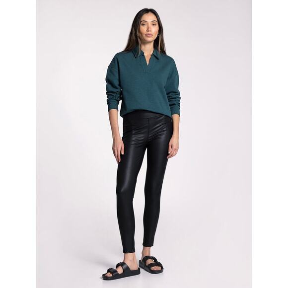 Thread & Supply Women’s Black Faux Leather AVA LEGGINGS | NEW/NWT!! - Picture 1 of 11
